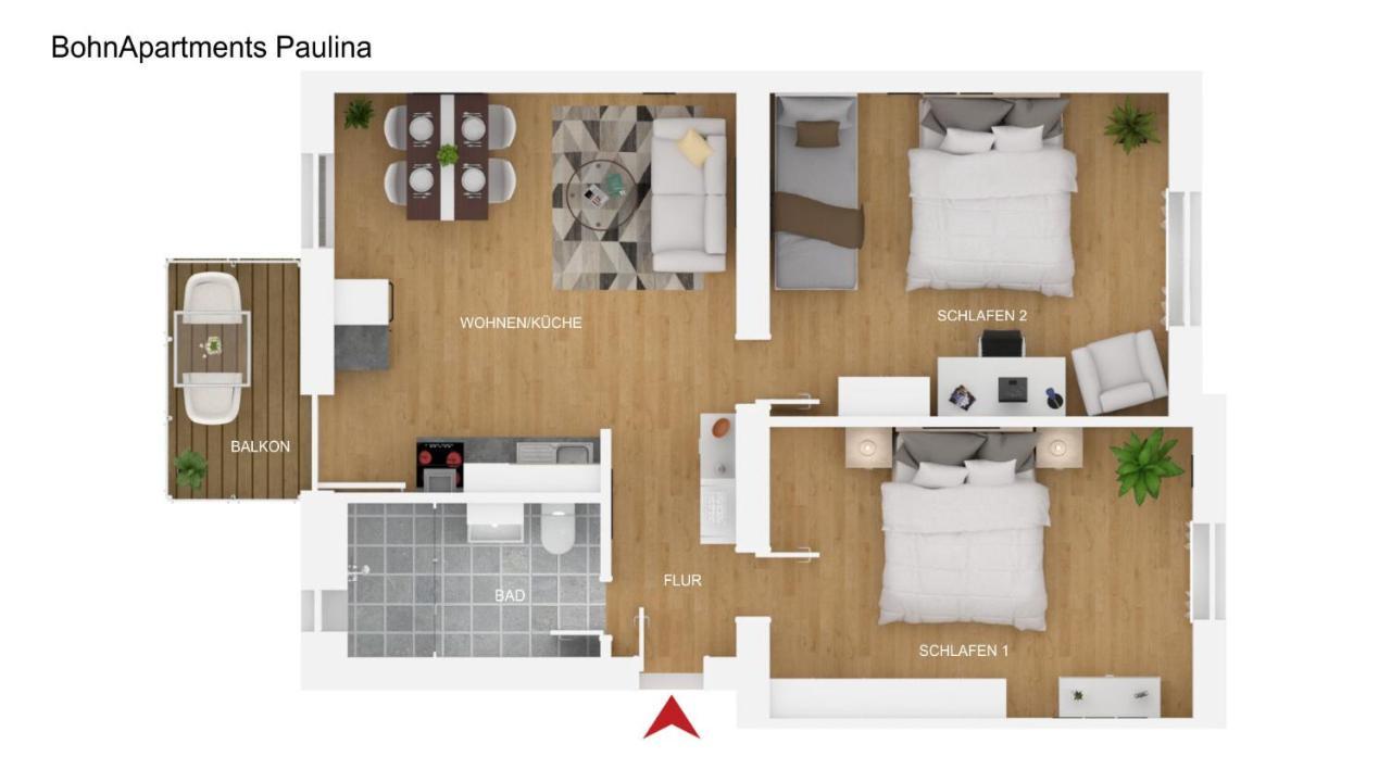 Bohnapartments Xl Suite - 2 Schlafzimmer Mit Balkon - Zentrum - Petersberg - Domplatz エアフルト エクステリア 写真